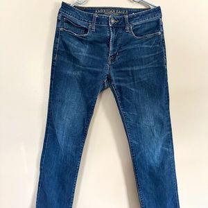 American Eagle Jeans Dark Wash Straight Leg Extreme Flex